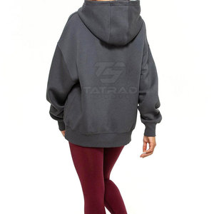 Sweats à capuche surdimensionnés pour femmes en coton, coupe-vent, fabriqués en usine, sweats à capuche surdimensionnés pour femmes en vente en ligne, meilleure qualité - Product Image 2