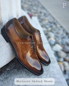 100% zapatos Oxford de cuero genuino con punta en U, punta redonda, cómodos para usos diarios, reuniones de oficina, zapatos Oxford de negocios disponibles - Product Image 2