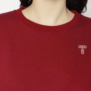 Nuevo estilo hecho sudaderas de mujer de cuello redondo de alta calidad con sudadera de algodón 100% para personalizar su propio logotipo de marca - Product Image 4