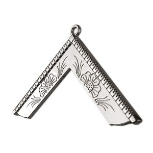 Silver Antique Masonic Regalia Pole Toppers Master Mason MM Emblem Blue Lodge Ceremonial Rods Metal Tops Diseño personalizado 2025 OEM - Product Image 2