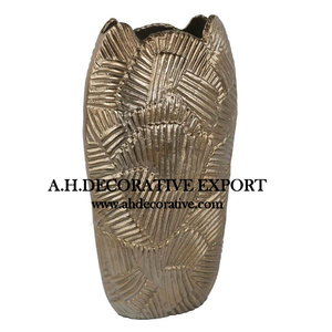 แจกันบนโต๊ะสีทองสำหรับโรงแรมแจกันดอกไม้โลหะสีทองกำหนดขนาดได้เอง - Product Image 5