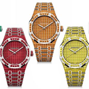 Nuevo Reloj de Lujo de Estilo Antiguo para Negocios, Caja Plateada, Completamente Adornado con Diamantes de Imitación VVS Moissanite, Movimiento Mecánico Automático - Product Image 3