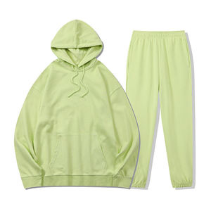 Custom Winter Autumn Eco Friendly Sustainable Cotton Sportswear Unisex Casual Tracksuit <b>Hoodie</b> and Jogger Sweatpants Sets - Product Image 1