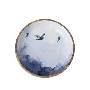 Tazón de Madera de Acacia con Estampado de Esmalte de Moda, Fabricación de Vajilla de la Mejor Calidad, Juego de Tazones para Servir Ensaladas a Precio Económico - Product Image 4