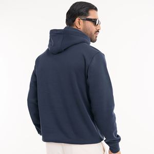 Sweat-shirts en polaire d'hiver élégants pour hommes, couleur marine, qualité supérieure, marque personnalisée, respirant, poche kangourou, tendance, supérieur - Product Image 2