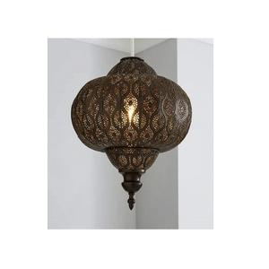 Lanternes décoratives de vacances de Pâques fer enduit de poudre d'or bougeoir en métal lanterne suspendue portable modèle 15099 - Product Image 4