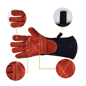 Guantes de soldadura de estilo único de alta calidad de alto impacto Etiqueta privada Protección de manos y brazos Guantes de soldadura de diseño de Venta caliente - Product Image 4