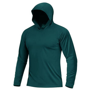 MOVATEXTILE Top Trending Sudaderas con capucha de manga larga para hombre Protección solar Sudadera con capucha atlética de secado rápido Ligero en precio al por mayor - Product Image 3