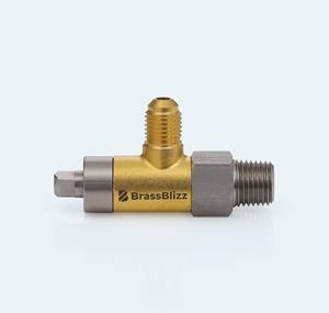 Vanne à cylindre de nouvelle génération BrassBlizz avec rainure pour clé 7/16-20 SAE 45 °   Adaptateur GPL propane 1200 PSI 3 kg NPT 1/4-18 BB14NPTCV-KEY - Product Image 5