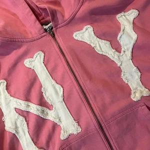 Streetwear personnalisé éponge française strass soleil délavé à l'acide en détresse Patch broderie bases coton mélangé - Product Image 2