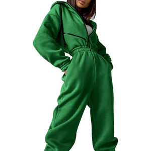 Combinaisons en molleton de coton à taille haute pour femmes sur mesure avec col à capuche Respirant Combinaisons d'hiver à fermeture éclair pour adultes à vendre - Product Image 1