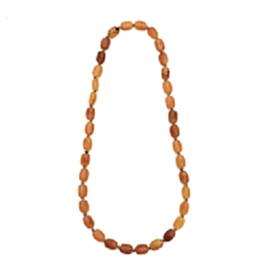 Collier JINYOU 1757 en résine acrylique ambre avec perles en forme de cœur, plaqué or en acier inoxydable, grand collier en forme de cœur pour chaîne de pull - Product Image 2