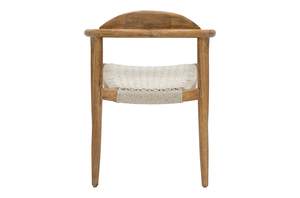 Modern <b>Arm</b> Dining <b>Chair</b> Solid Teak <b>Wood</b> High Quality with Synthetic Rattan High Quality for Indoor & Outdoor & Park Use - Product Image 5