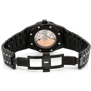 Montre en diamant VVS glacée Hip Hop pour hommes de qualité supérieure affichage analogique personnalisé fonction de la date boîtier en acier cadran en verre nouveauté cadeau - Product Image 4
