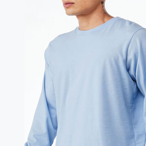 Bebé azul comodidad: 100% Airlume de algodón peinado de manga larga cuello redondo Camiseta-estilo clásico, suave como un toque de bebé - Product Image 5
