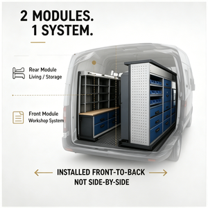 Sistema Modular de Taller para Furgonetas, Banco de Trabajo Móvil Extraíble para Vehículos Comerciales, Sin Necesidad de Perforación - Product Image 4
