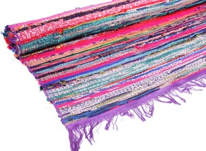 Alfombra India grande Chindi, alfombra de algodón bohemio, Alfombra de algodón, Alfombra de algodón colorida, sala de estar alfombra para, alfombra para Baño - Product Image 4