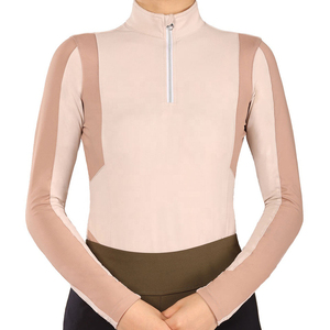 Camisas de competición de secado rápido de manga larga para mujer, ropa ecuestre al por mayor, camisas transpirables para carreras de caballos, camisetas OEM Spandex - Product Image 1
