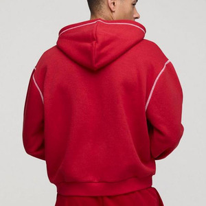 Venta al por mayor de sudaderas con capucha personalizadas Hombres Oversized Boxy Moto Zip Through Hoodie Sustainable Cotton Blended Último diseño Precio de fábrica - Product Image 2