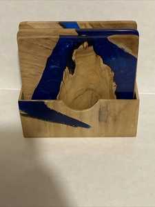 Posavasos MN Exports de resina y nogal de primera calidad Venta a granel de alfombrillas y almohadillas elegantes - Product Image 6