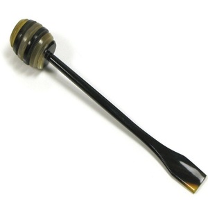 Nouvelle arrivée mini corne de buffle naturelle personnalisée miel louche bâtons usine poli style nautique meilleure qualité - Product Image 2