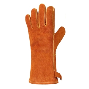 Gants de soudage en cuir résistant à la chaleur pour le soudage/cuisson/barbecue Gants de soudage de sécurité gris blanc pour le travail - Product Image 6