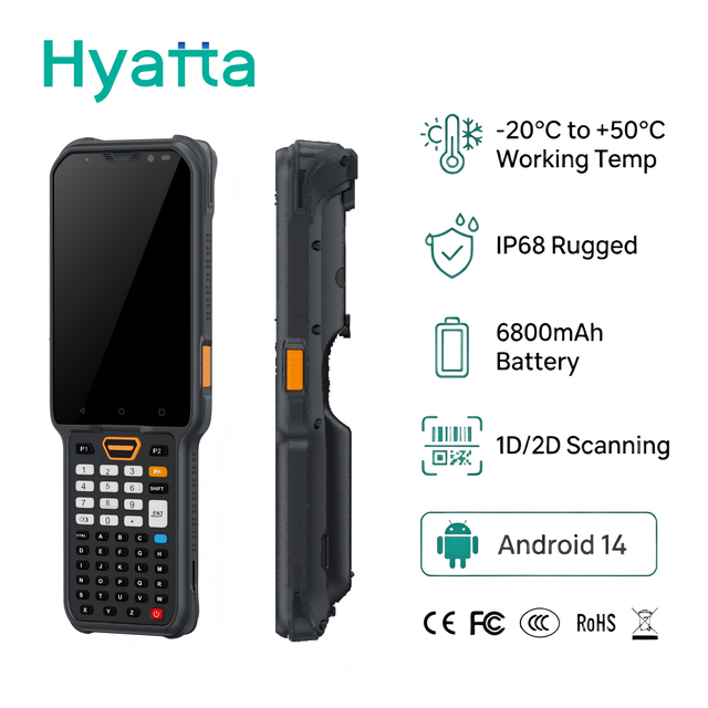 Larga Distancia Android 14 IP68 PDA Robusto 47 Teclas Correa De Muneca Qualcomm 4+64 Bateria Intercambiable En Caliente 6800mAh