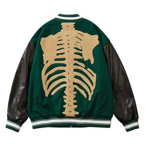 2024 unisexe Hip Hop université veste imperméable bouffant brodé fourrure lettres respirant coton coupe ample pour hommes femmes hiver - Product Image 3