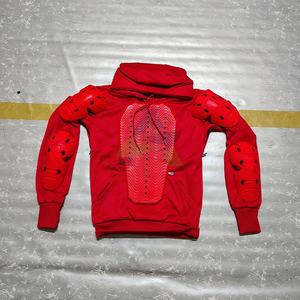 Veste à capuche de moto rouge de niveau 2 certifiée CE 100% coton blindé Biker Safety Windproof Plus Size Riding Protection - Product Image 4