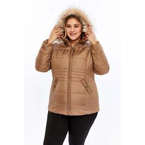 Veste matelassée grande taille avec doublure, en fourrure de vison - Product Image 3