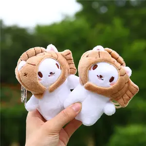 HOT Snapper Head Keychain Cat Plush animal keychain toy Plush Key Chain Doll Pendant Bag Accessories Strawberry Fish key rings