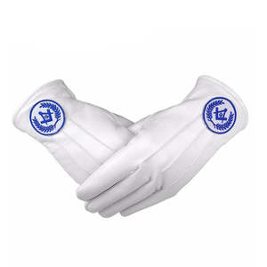 Guantes Masónicos de Tela Blanca Suave, Ajuste Formal, Ideales para Ceremonias de Logia, Prácticas Rituales, Reuniones y Eventos Tradicionales - Product Image 6