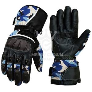 Guantes de carreras de cuero pesado de alta calidad Guantes de moto de ciclismo con pantalla táctil de dedo completo con logotipo personalizado para deportes - Product Image 1