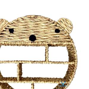 Vietrustic nouveautés artisanat ours Animal décor article jonc de mer Jute tête d'animal pour salon décor - Product Image 4