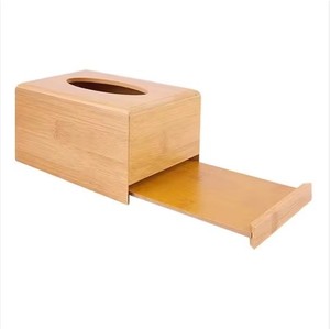 Vente chaude meilleure qualité artisanat boîte à mouchoirs en bois pour nettoyer le bureau et l'hôtel utiliser du matériel métallique - Product Image 4