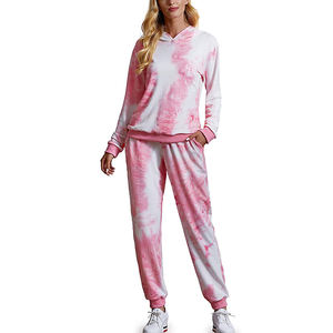 ชุดวอร์มลำลองสำหรับผู้หญิงแบบสองชิ้น ผ้าเนื้อนุ่ม สวมใส่สบาย เหมาะสำหรับออกกำลังกายที่ยิมและแฟชั่นสไตล์สตรีท - Product Image 3