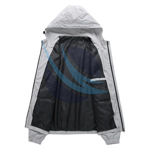 เสื้อกันฝนมีฮู้ดสำหรับผู้ชาย, เสื้อกันลมมีฮู้ดแห้งเร็วระบายอากาศ - Product Image 3