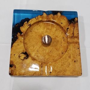 Nueva llegada TRADITION ASHTARY Diseño moderno Forma Resina epoxi y Cenicero de madera Junta Logotipo de color personalizado Portátil Interior y exterior - Product Image 1