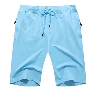 Short d'été de haute qualité en coton respirant pour hommes, short d'été de couleur unie avec logo personnalisé OEM, taille élastique - Product Image 6