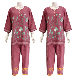Conjunto de pijama de uso diario con patrón floral Homewear Super cómodo para ropa de dormir de mujer de la mejor calidad - Product Image 6
