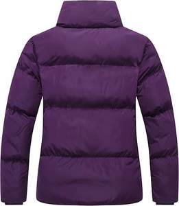 Chaqueta de Invierno Impermeable con Relleno de Burbujas, Color Morado Personalizado, Chaqueta Acolchada Transpirable para Hombre - Product Image 3