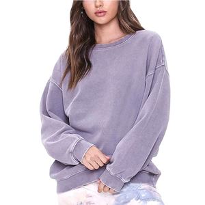 Sweat-shirt oversize à col rond pour femme, vêtements à manches longues en molleton de coton, sweat-shirts 2026 - Product Image 4