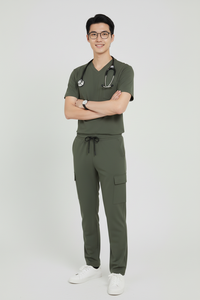 Modern Fit Scrubs Uniforms Sets For Women Breathable Waistband Quick-Dry <b>Cargo</b> Jogger <b>Pant</b> Hospital Scrubs Uniforms Manufacturer - Product Image 2
