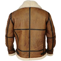 Blouson aviateur en cuir chaud en fausse fourrure Shearling Bane B3 Blouson aviateur bombardier en cuir