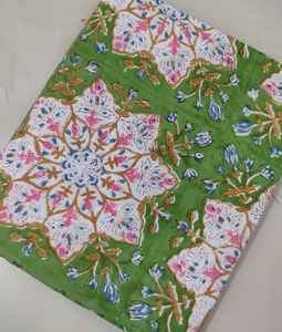 Transpirable Ecológico Bloque de mano Impreso 100% Tela de algodón Hecho a mano Jaipur Heritage Tradicional Bloque de impresión Tela de algodón - Product Image 2