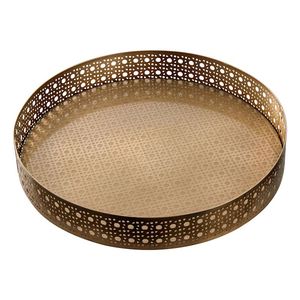 Venta al por mayor de calidad superior de hierro de Navidad bandeja decorativa de lujo de metal para jardín bandeja de decoración de Navidad de lujo de plata de la boda - Product Image 1