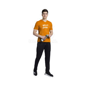 เสื้อยืดคอวีผู้ชายเนื้อผ้านุ่มพิเศษ คุณภาพดี ระบายอากาศได้ดี เหมาะสำหรับใส่ทำงานและใส่ลำลอง เสื้อยืดคอวีผู้ชาย - Product Image 1