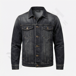 Chaqueta Vaquera de Mezclilla para Hombre, Estilo Informal, Lavada al Ácido, de Algodón Grueso de Alta Calidad, Personalizada - Product Image 1