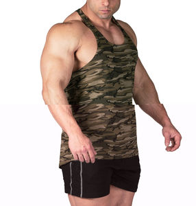 เสื้อกล้ามออกกำลังกายแขนกุดของผู้ชายเสื้อคอตตอน100% แห้งเร็วระบายอากาศได้ดีปักลายเจาะรูสไตล์ทางการสำหรับผู้ชายดีไซน์แบบกำหนดเอง2025 - Product Image 5