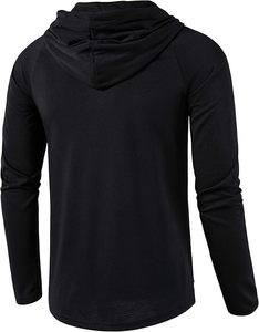 Sudadera con Capucha para Hombre, Ligera, Informal, de Poliéster Teñido en Prenda, Transpirable, Ecológica, con Cordón Ajustable y Bolsillo, de Secado Rápido - Product Image 3